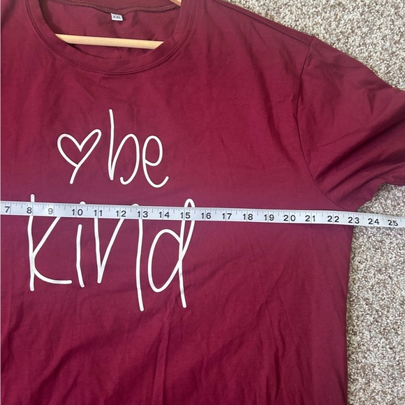 Be Kind Short Sleeve T-Shirt - Red Casual Summer XXL - Picture 5 of 6